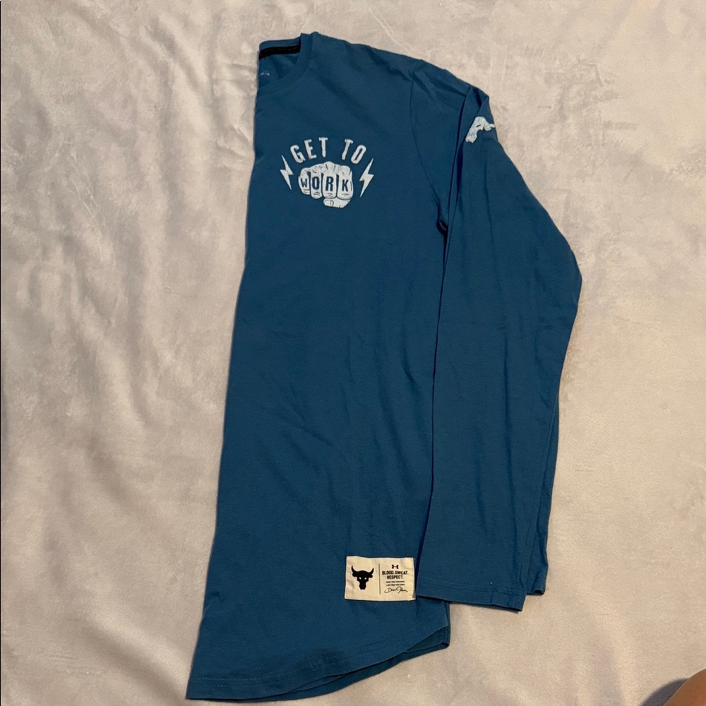 Men's Blue Long Sleeve Tee